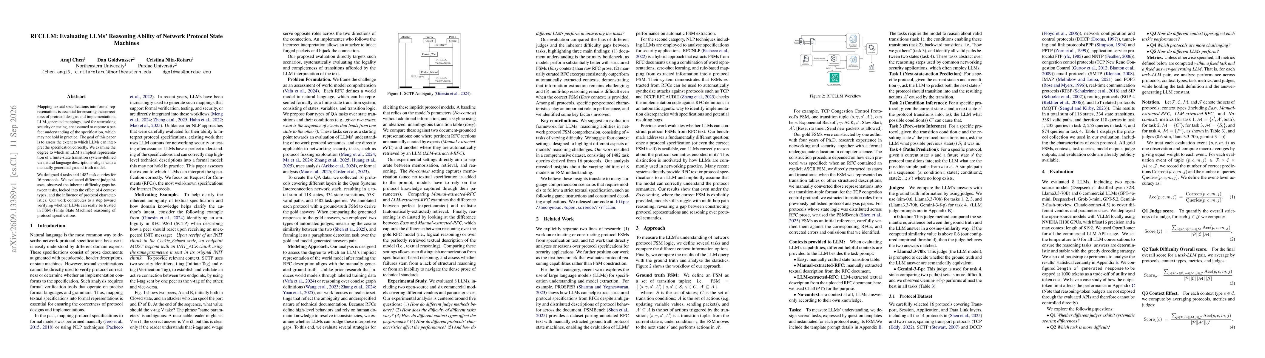 Thumbnail for RFCLLM: Evaluating LLMs' Reasoning Ability of Network Protocol State Machines