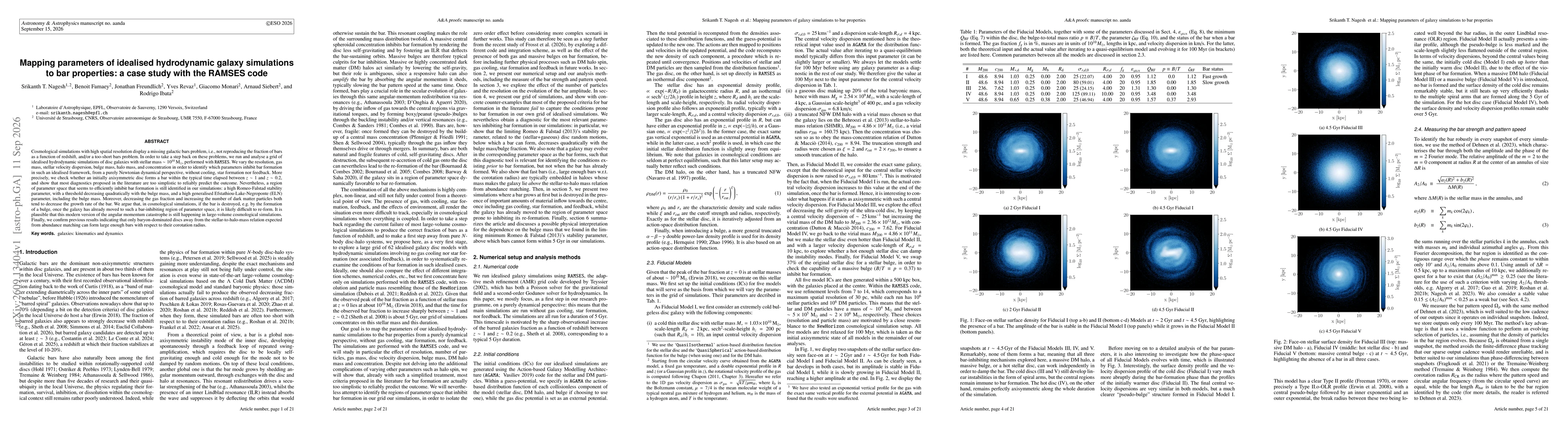 Thumbnail for Mapping parameters of idealised hydrodynamic galaxy simulations to bar properties: a case study with the RAMSES code