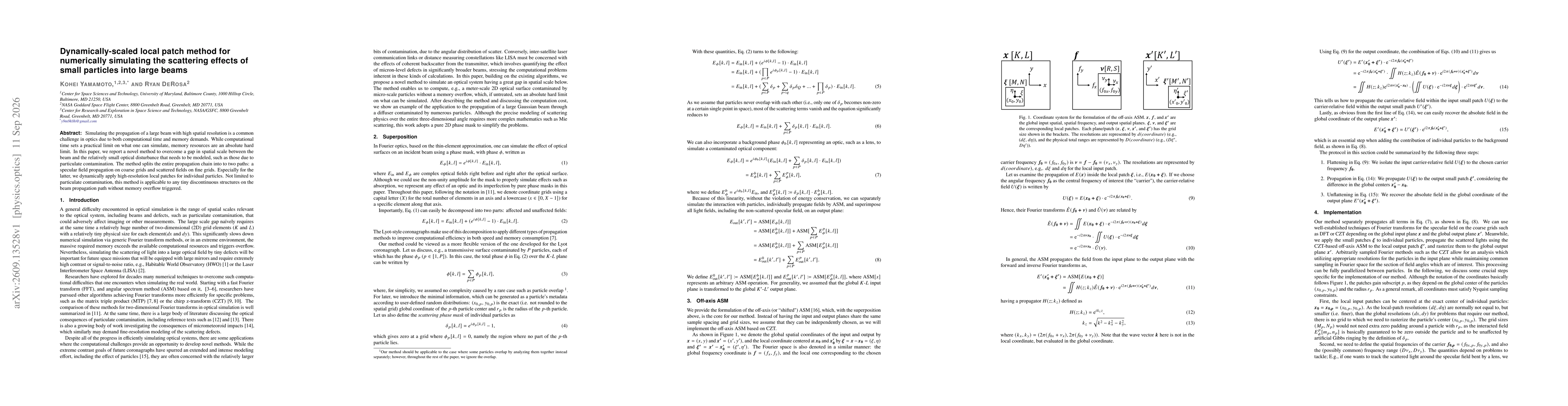 Thumbnail for Dynamically-scaled local patch method for numerically simulating the scattering effects of small particles into large beams