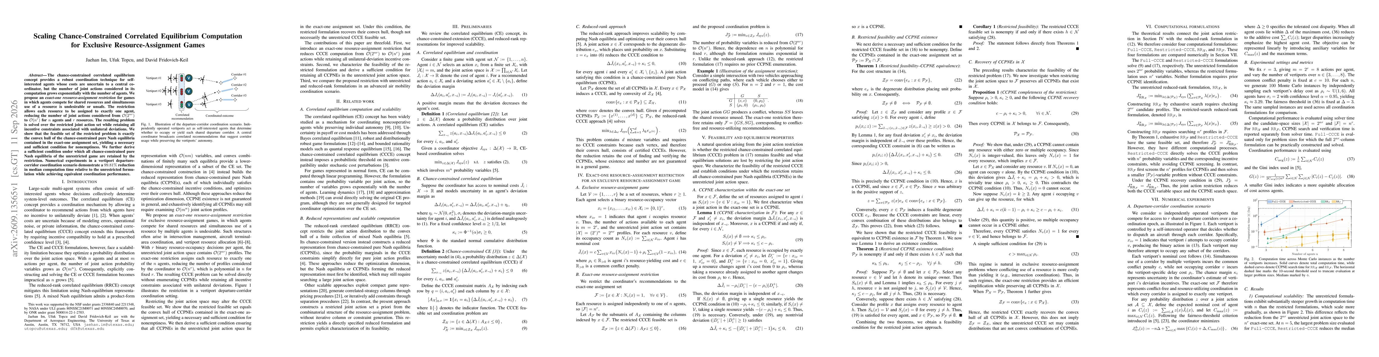Thumbnail for Scaling Chance-Constrained Correlated Equilibrium Computation for Exclusive Resource-Assignment Games