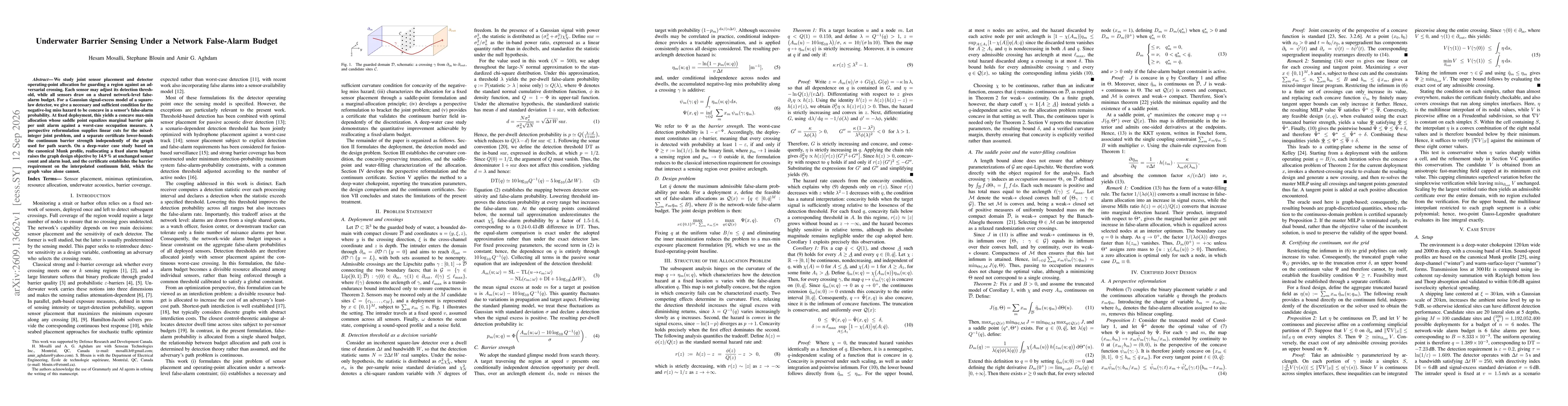 Thumbnail for Underwater Barrier Sensing Under a Network False-Alarm Budget