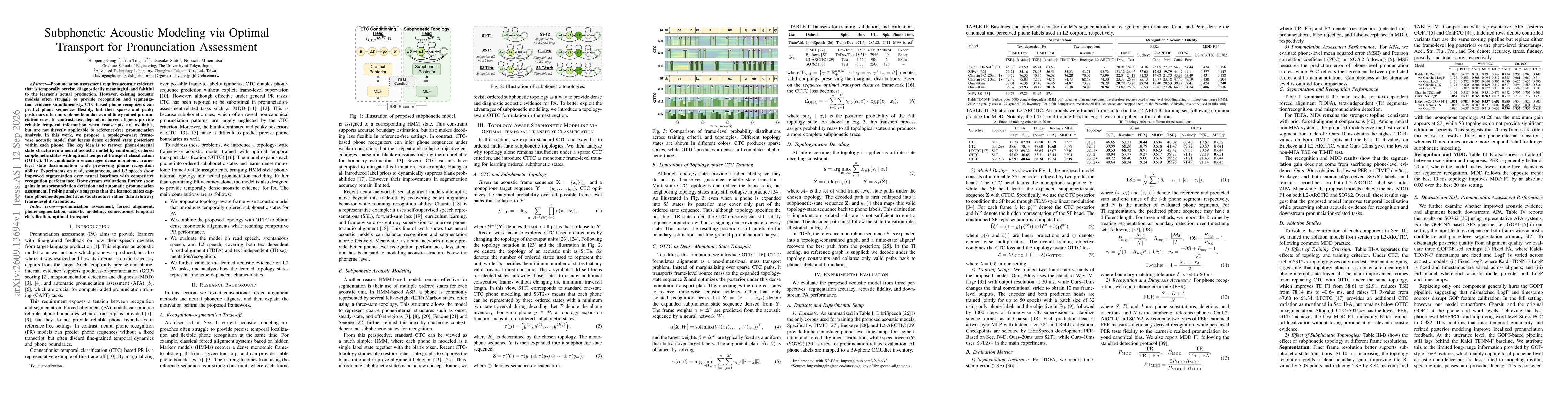 Thumbnail for Subphonetic Acoustic Modeling via Optimal Transport for Pronunciation Assessment