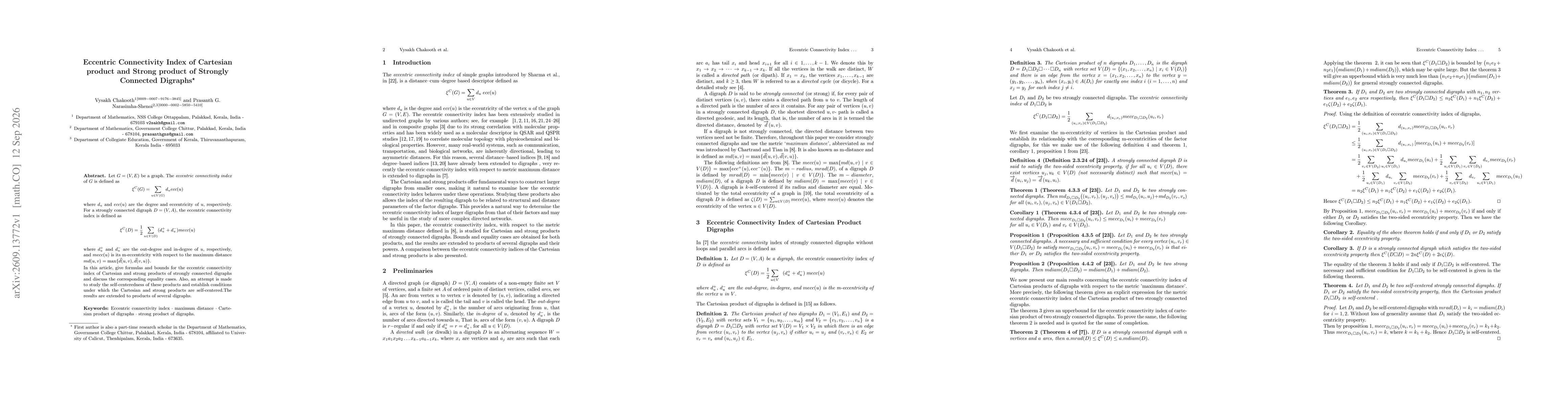 Thumbnail for Eccentric Connectivity Index of Cartesian product and Strong product of Strongly Connected Digraphs