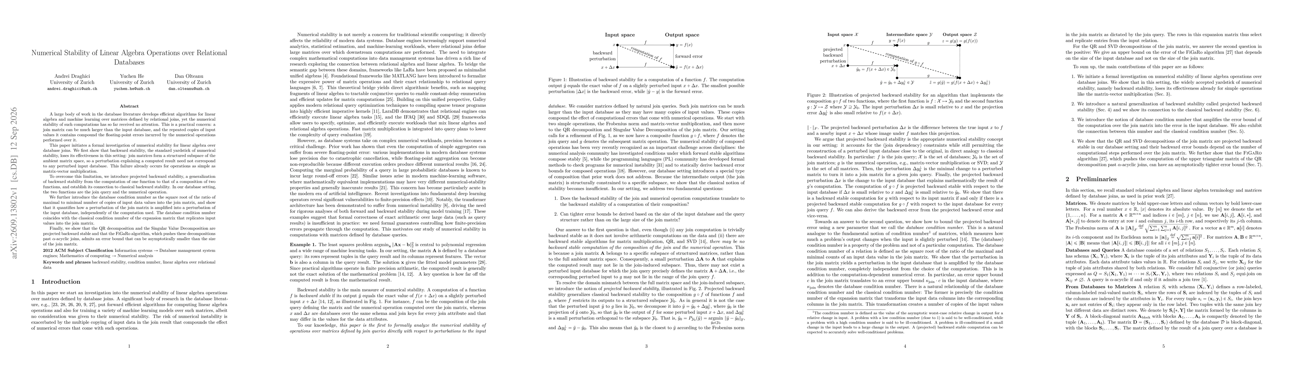Thumbnail for Numerical Stability of Linear Algebra Operations over Relational Databases