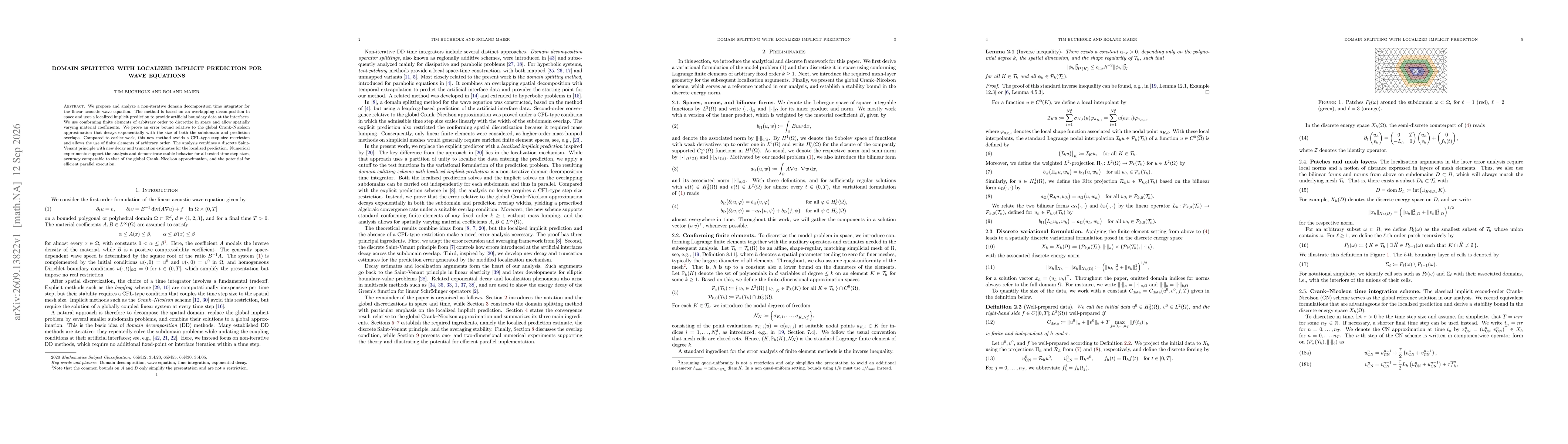 Thumbnail for Domain splitting with localized implicit prediction for wave equations
