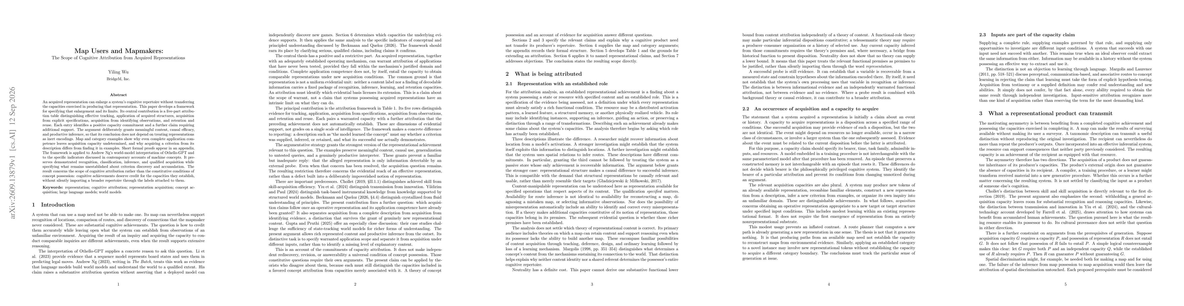Thumbnail for Map Users and Mapmakers: The Scope of Cognitive Attribution from Acquired Representations