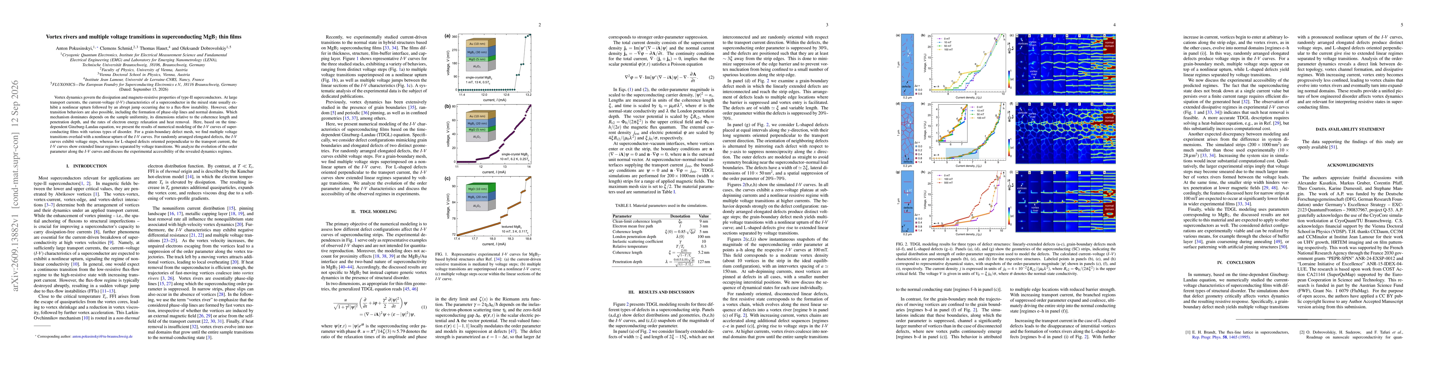 Thumbnail for Vortex rivers and multiple voltage transitions in superconducting MgB$_2$ thin films