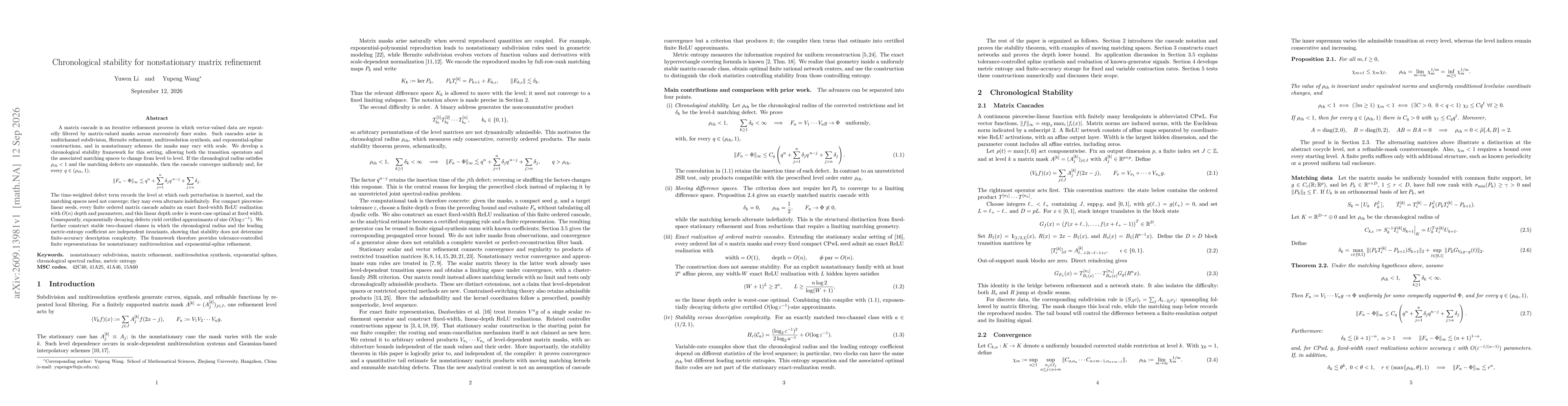 Thumbnail for Chronological stability for nonstationary matrix refinement