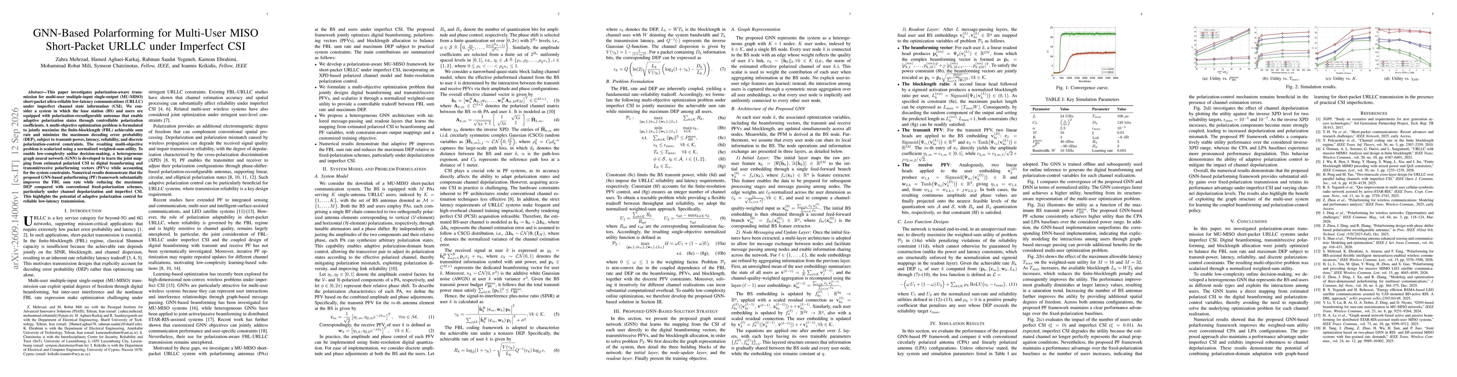 Thumbnail for GNN-Based Polarforming for Multi-User MISO Short-Packet URLLC under Imperfect CSI
