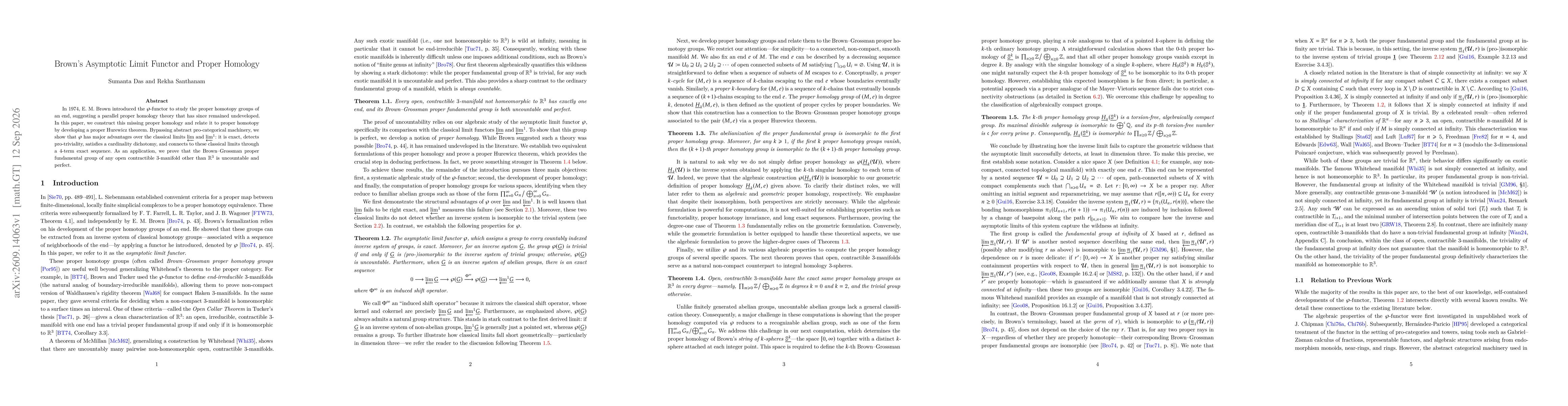 Thumbnail for Brown's Asymptotic Limit Functor and Proper Homology