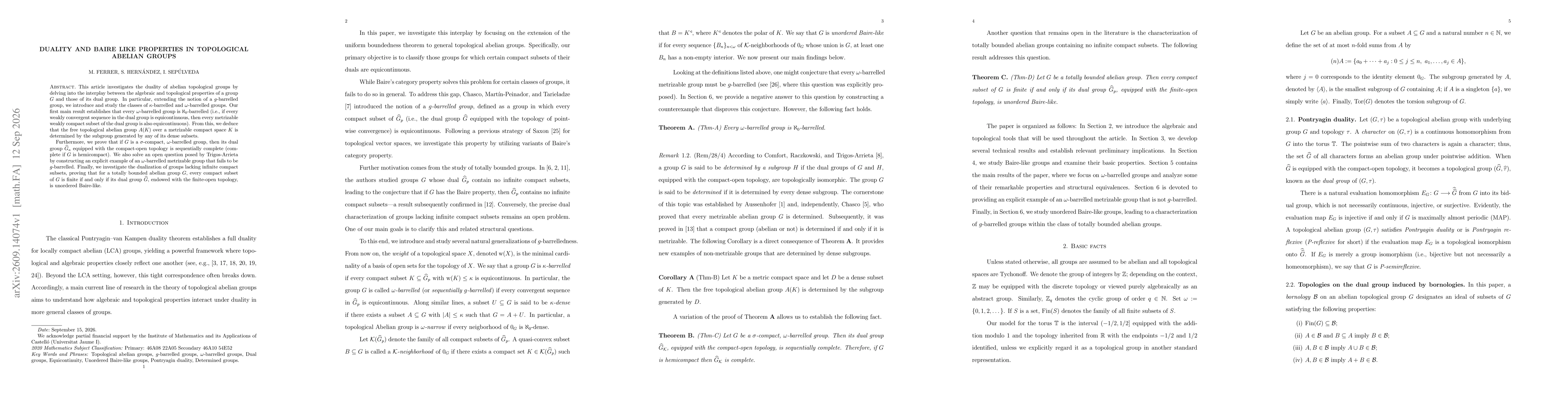 Thumbnail for Duality and Baire like properties in topological abelian groups