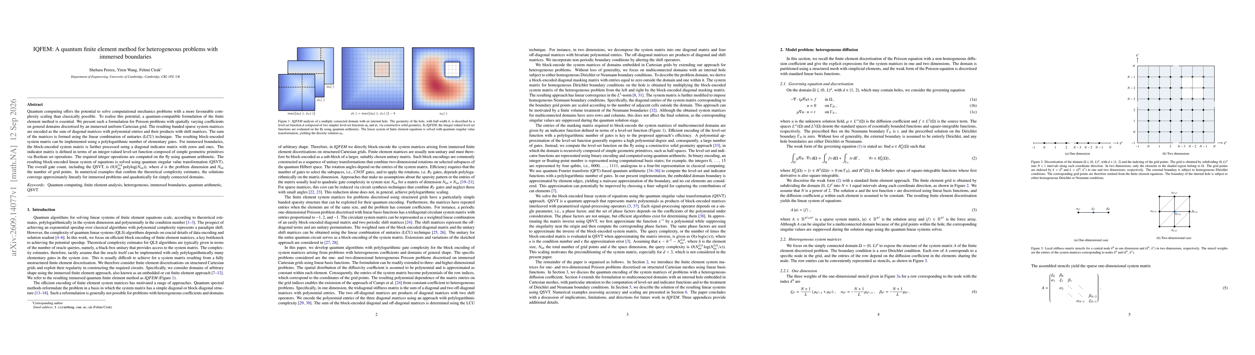 Thumbnail for IQFEM: A quantum finite element method for heterogeneous problems with immersed boundaries