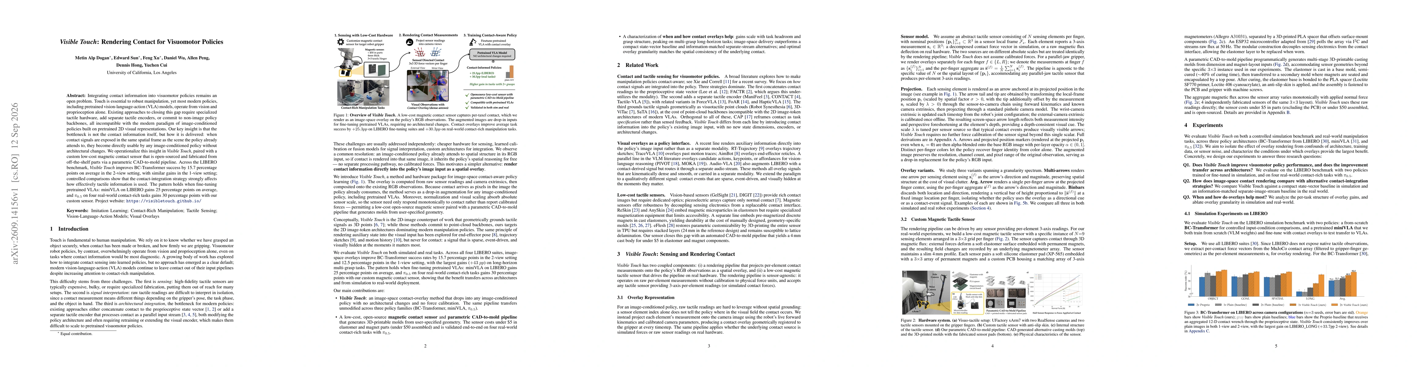 Thumbnail for Visible Touch: Rendering Contact for Visuomotor Policies