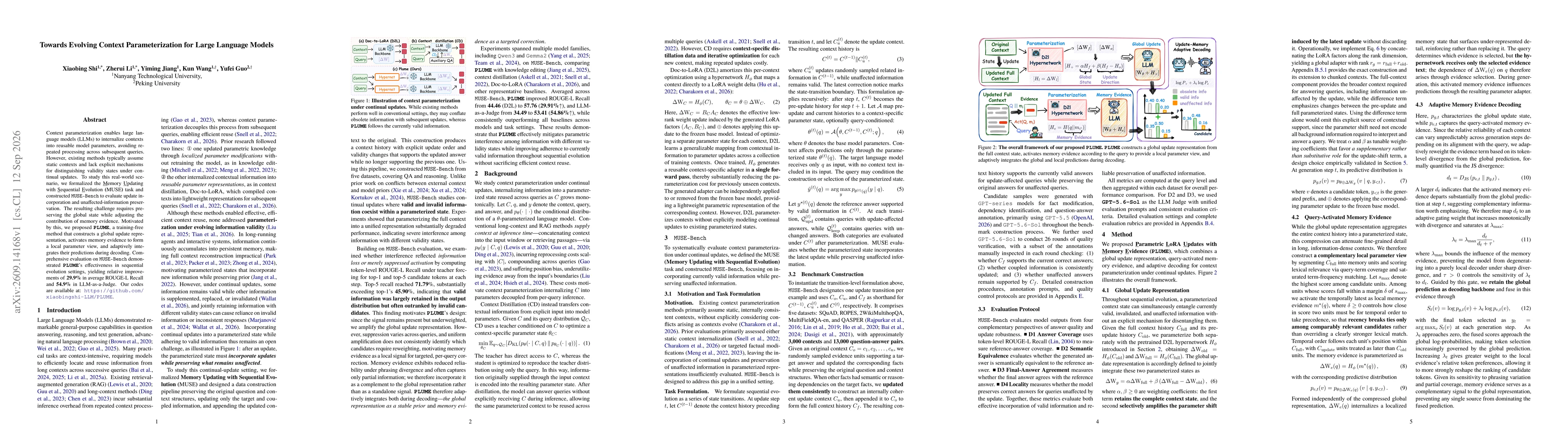 Thumbnail for Towards Evolving Context Parameterization for Large Language Models