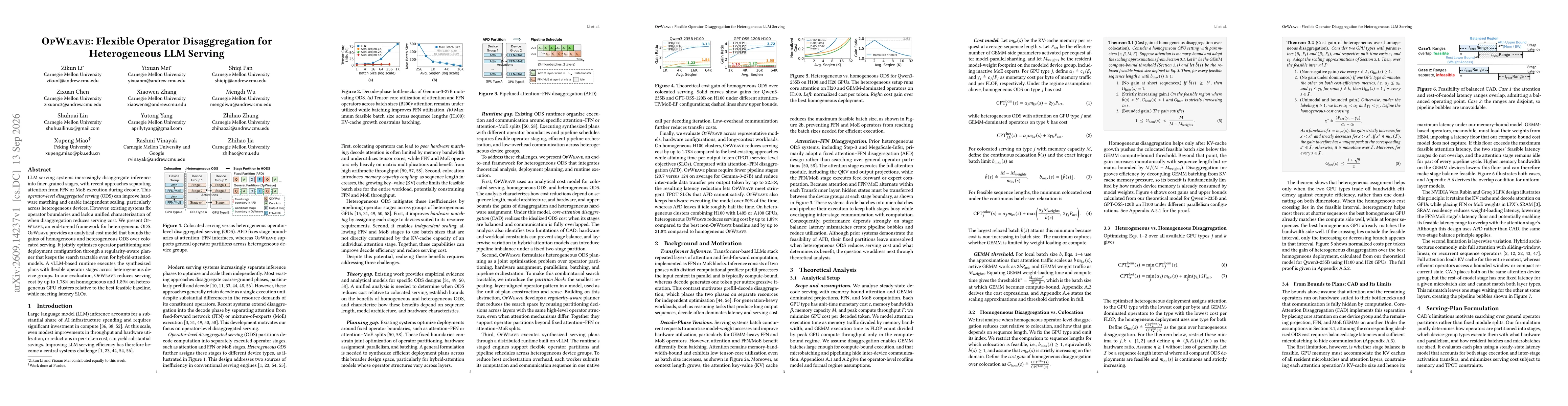 Thumbnail for OpWeave: Flexible Operator Disaggregation for Heterogeneous LLM Serving