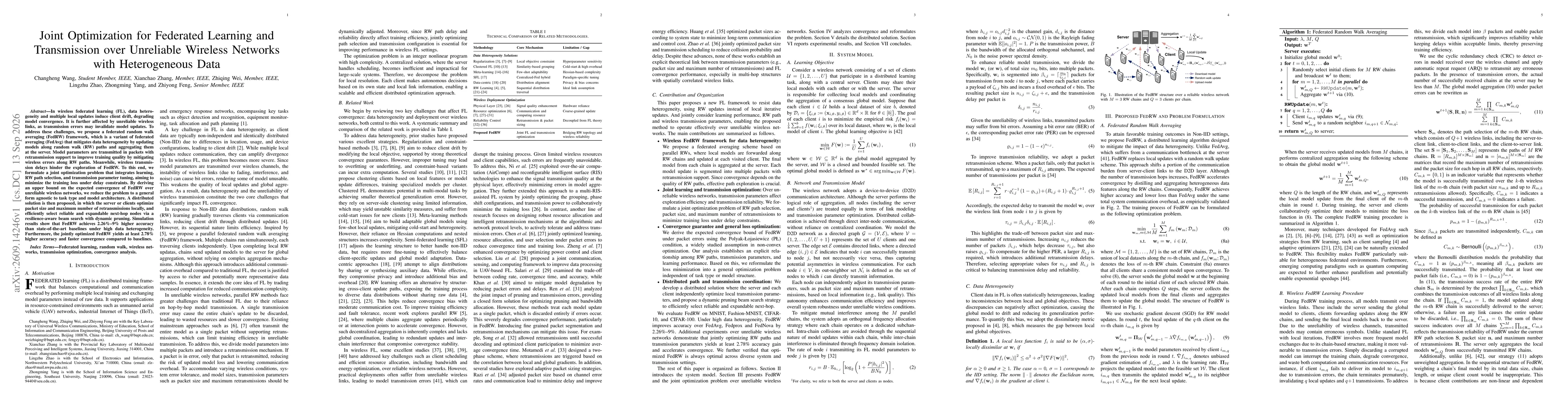 Thumbnail for Joint Optimization for Federated Learning and Transmission over Unreliable Wireless Networks with Heterogeneous Data