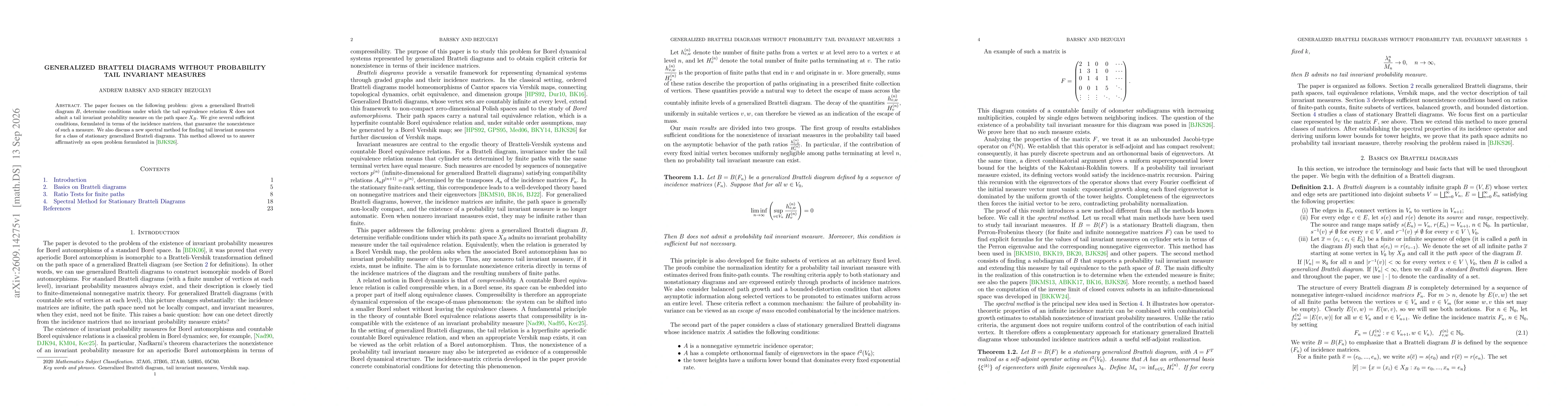 Thumbnail for Generalized Bratteli diagrams without probability tail invariant measures