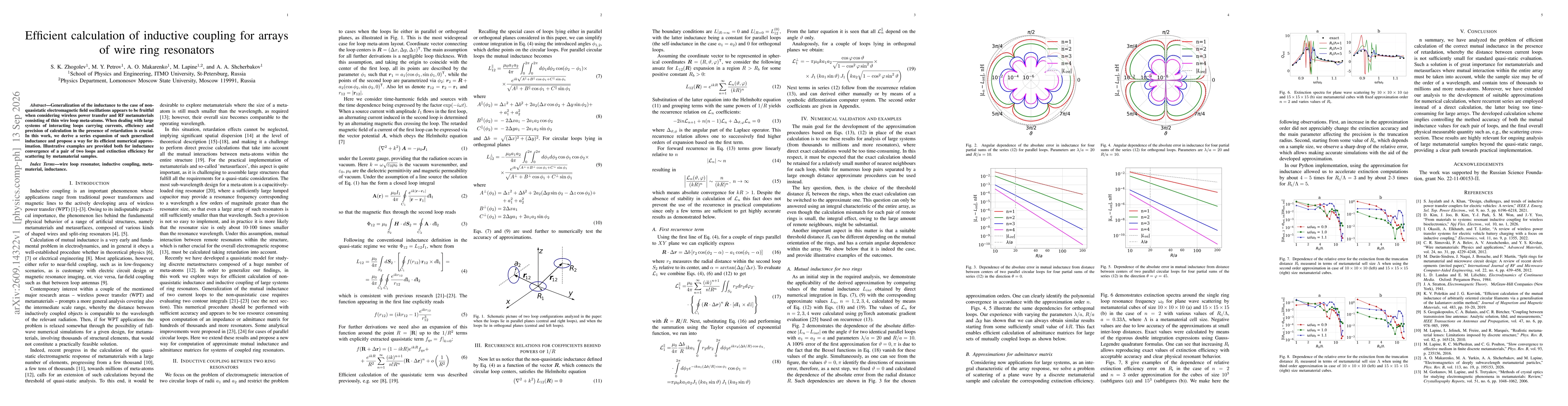 Thumbnail for Efficient calculation of inductive coupling for arrays of wire ring resonators