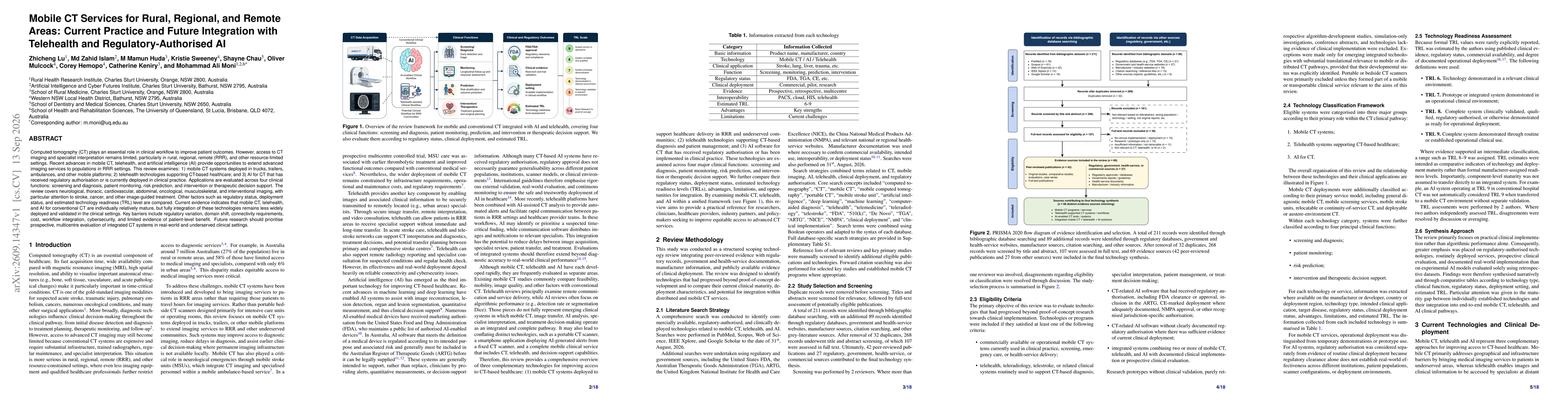Thumbnail for Mobile CT Services for Rural, Regional, and Remote Areas: Current Practice and Future Integration with Telehealth and Regulatory-Authorised AI