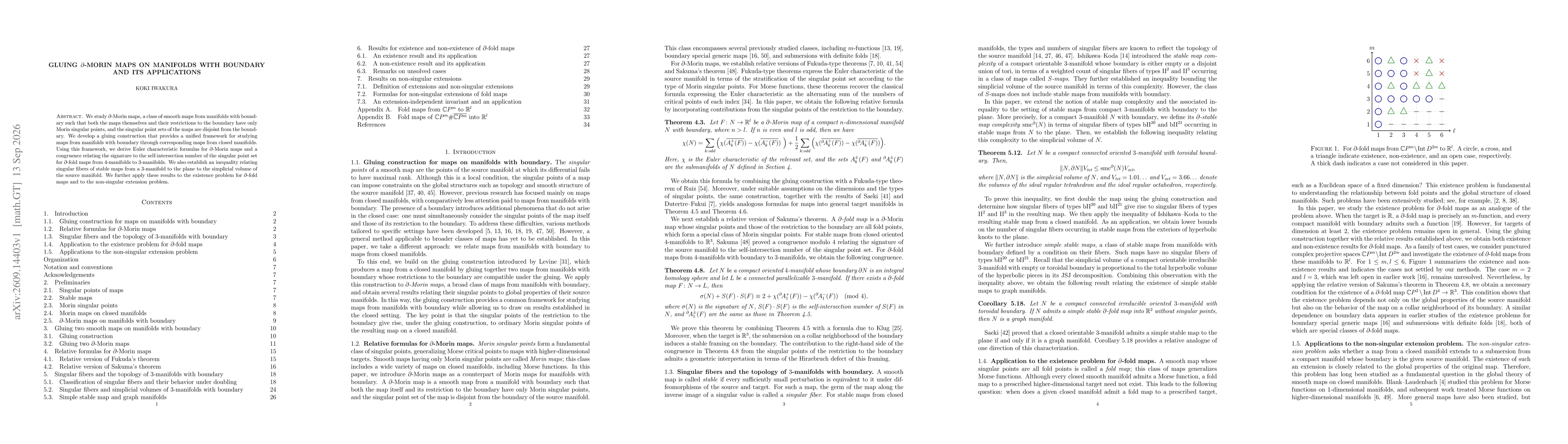 Thumbnail for Gluing $\partial$-Morin maps on manifolds with boundary and its applications