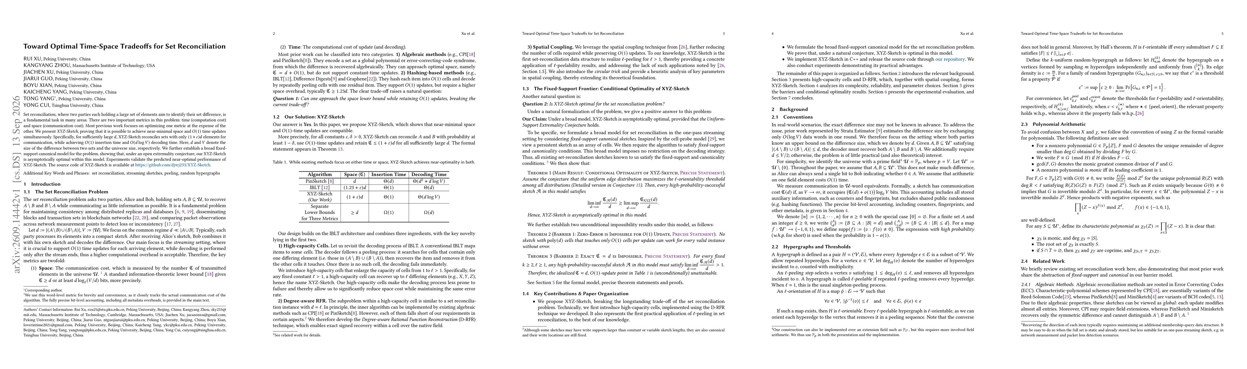 Thumbnail for Toward Optimal Time-Space Tradeoffs for Set Reconciliation