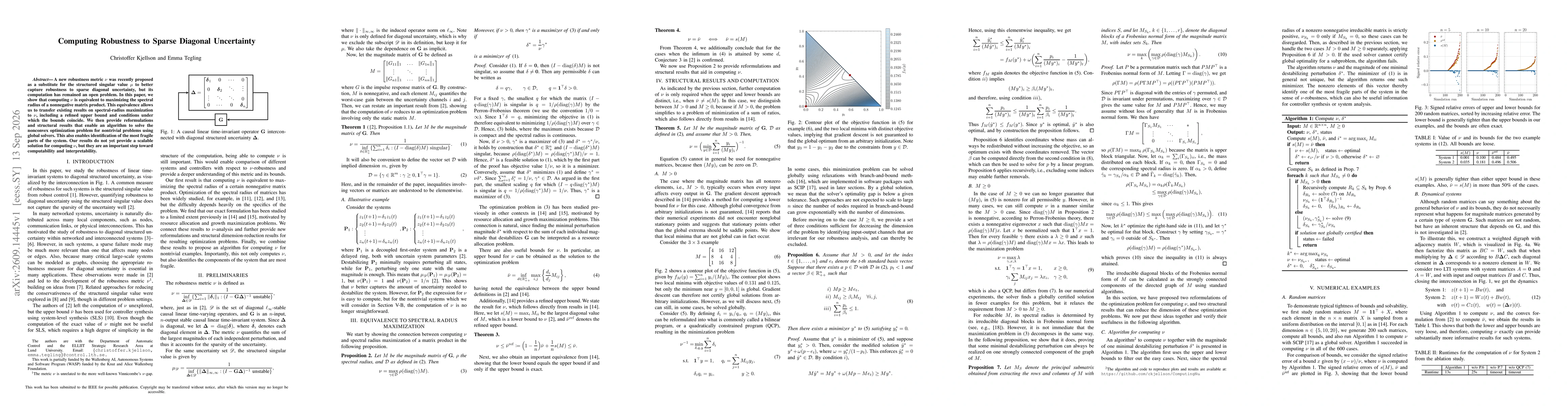 Thumbnail for Computing Robustness to Sparse Diagonal Uncertainty