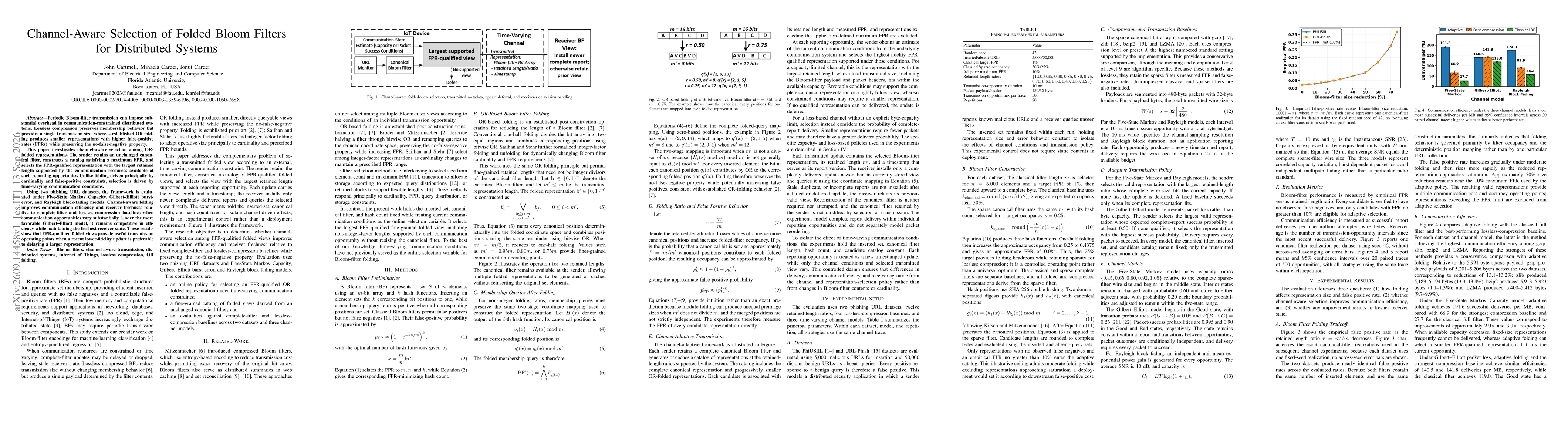 Thumbnail for Channel-Aware Selection of Folded Bloom Filters for Distributed Systems