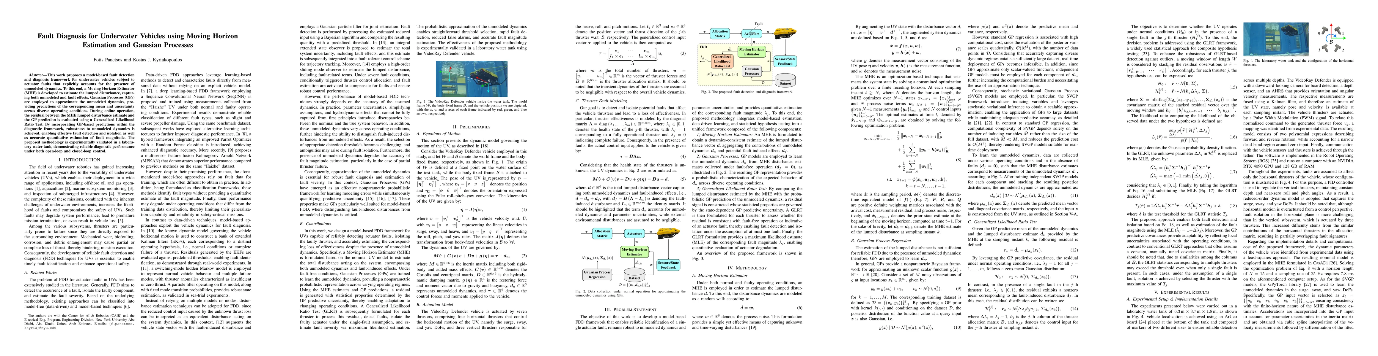 Thumbnail for Fault Diagnosis for Underwater Vehicles using Moving Horizon Estimation and Gaussian Processes