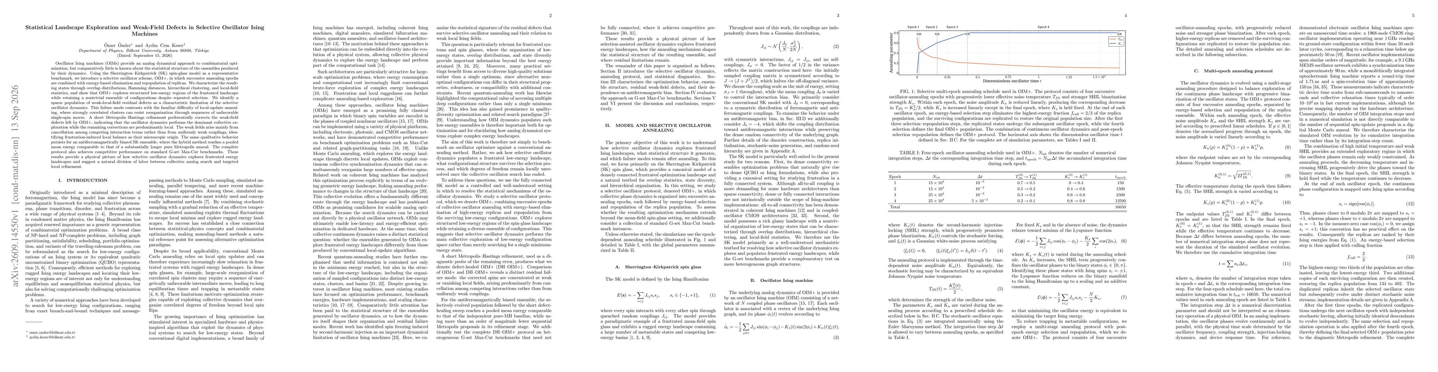 Thumbnail for Statistical Landscape Exploration and Weak-Field Defects in Selective Oscillator Ising Machines