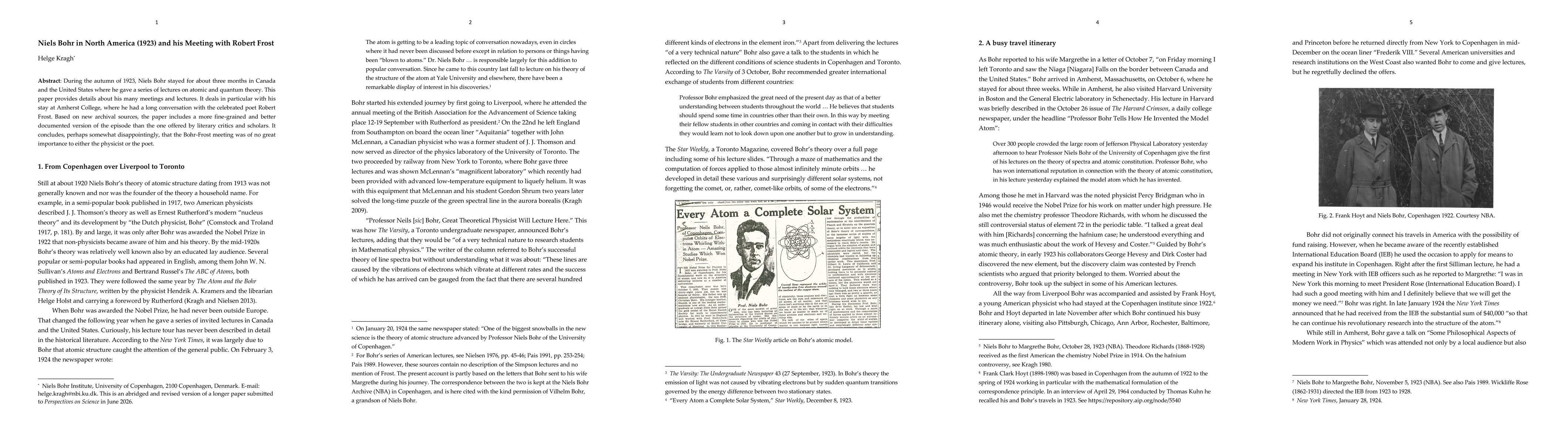 Thumbnail for Niels Bohr in North America (1923) and his Meeting with Robert Frost