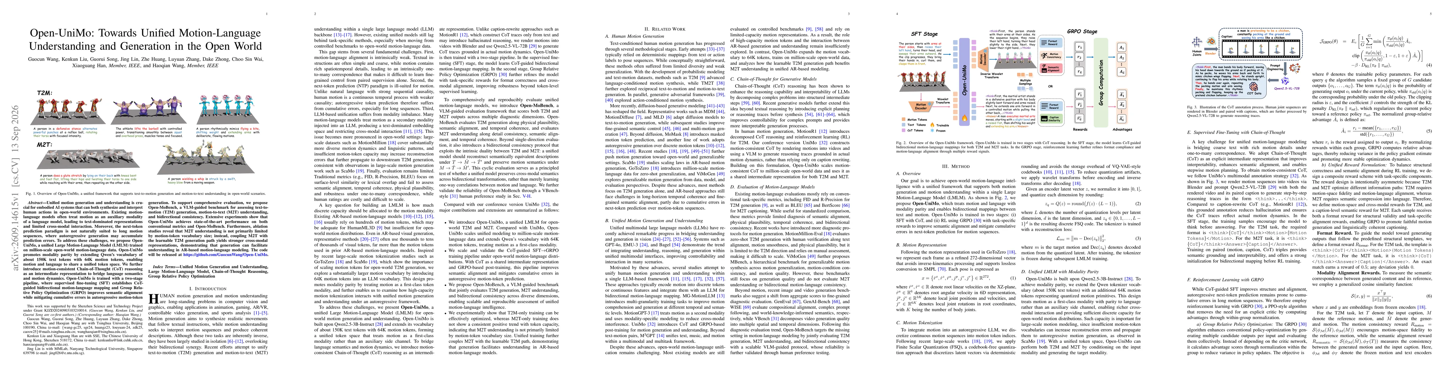 Thumbnail for Open-UniMo: Towards Unified Motion-Language Understanding and Generation in the Open World