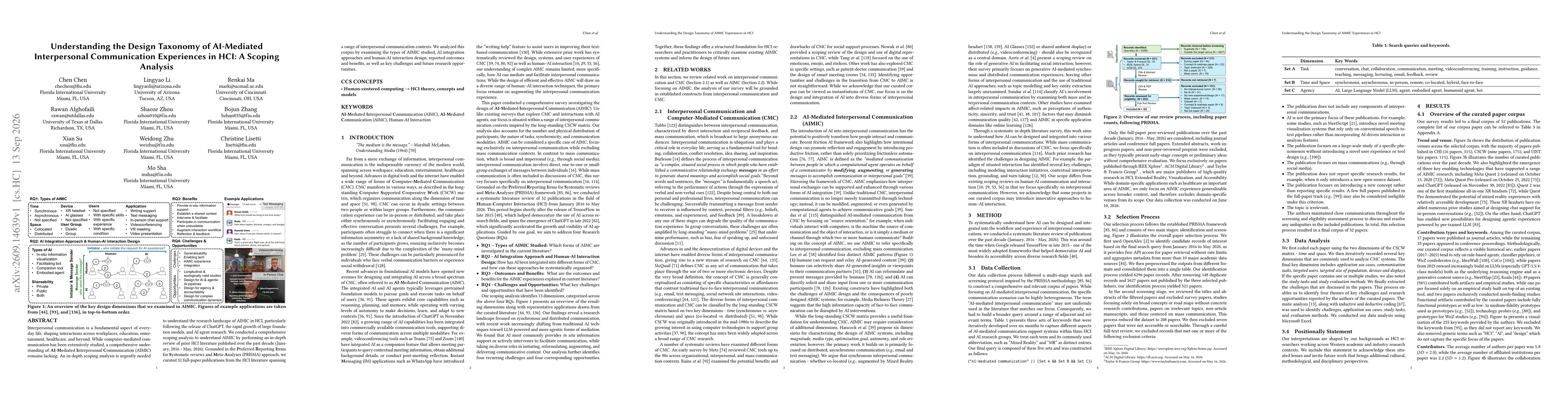 Thumbnail for Understanding the Design Taxonomy of AI-Mediated Interpersonal Communication Experiences in HCI: A Scoping Analysis