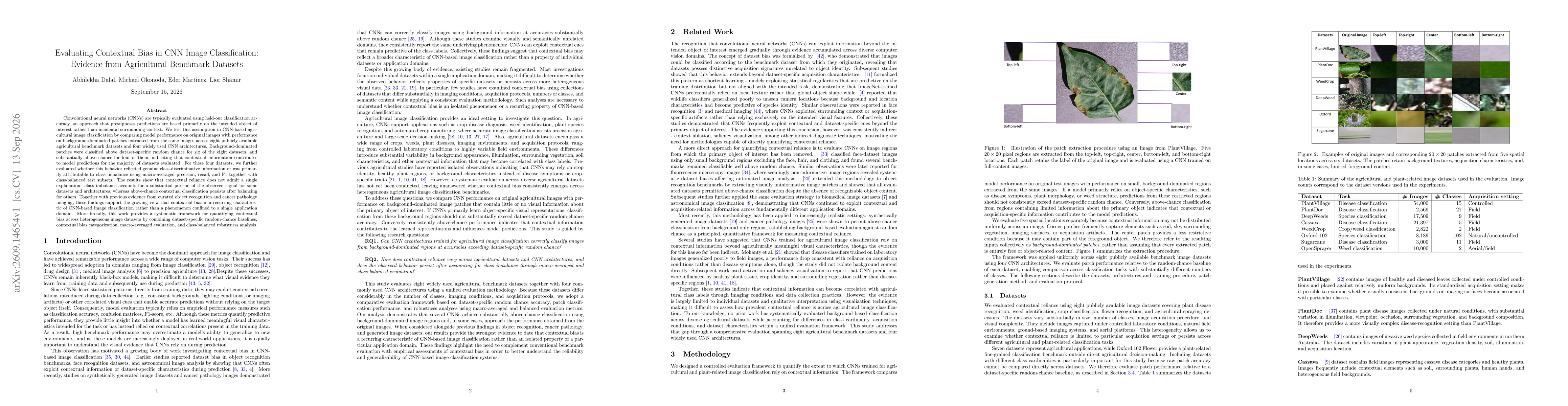 Thumbnail for Evaluating Contextual Bias in CNN Image Classification: Evidence from Agricultural Benchmark Datasets