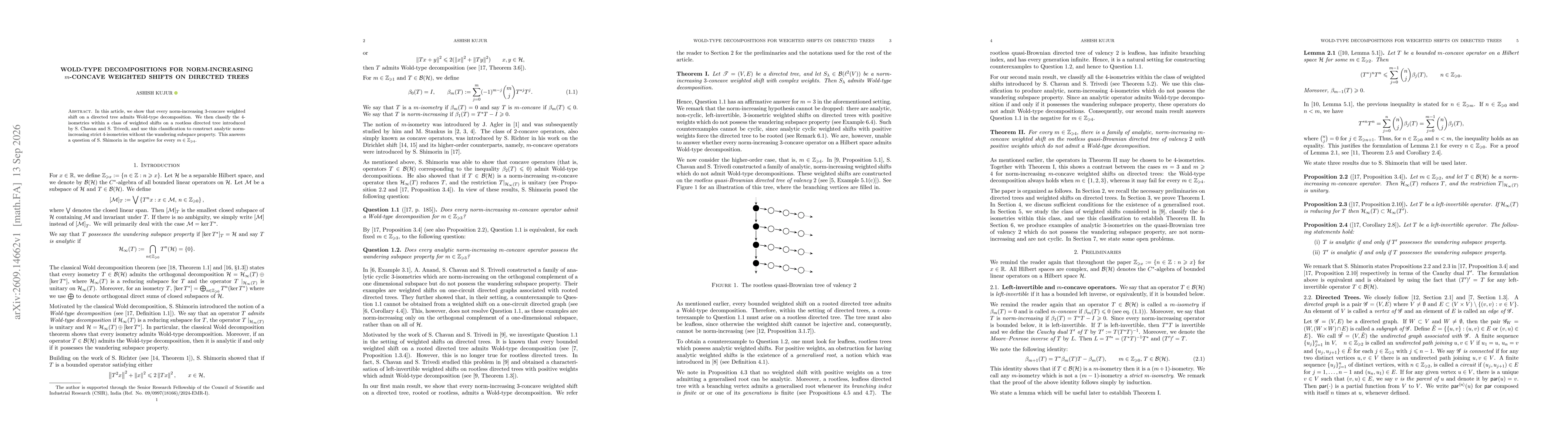 Thumbnail for Wold-type decompositions for norm-increasing $m$-concave weighted shifts on directed trees