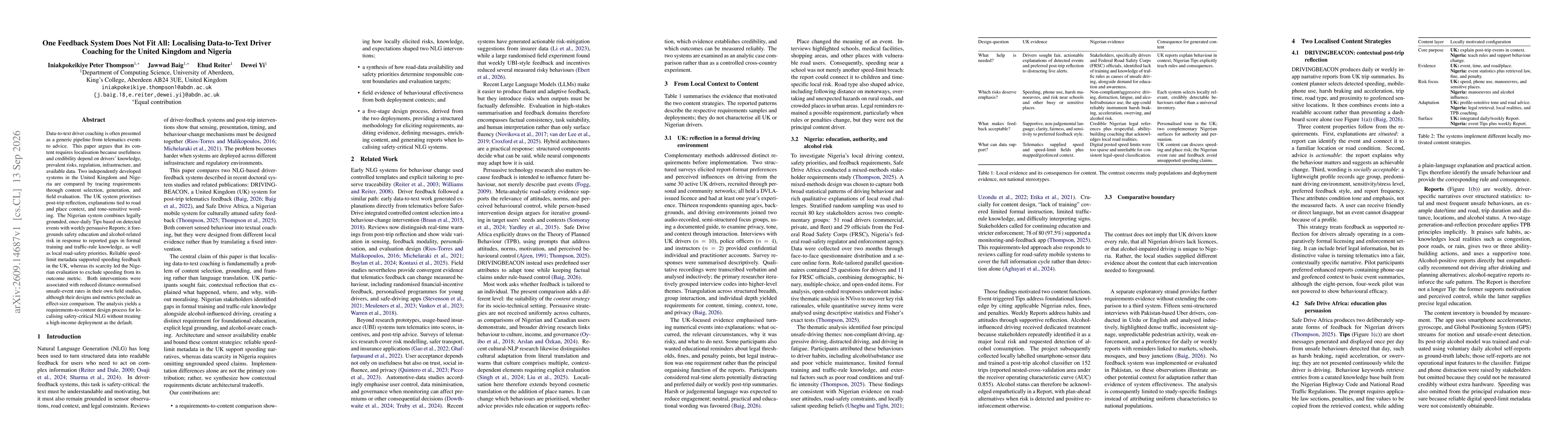 Thumbnail for One Feedback System Does Not Fit All: Localising Data-to-Text Driver Coaching for the United Kingdom and Nigeria