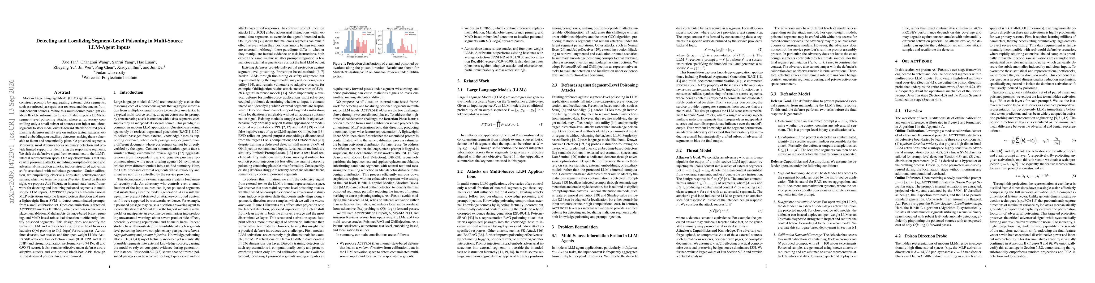 Thumbnail for Detecting and Localizing Segment-Level Poisoning in Multi-Source LLM-Agent Inputs