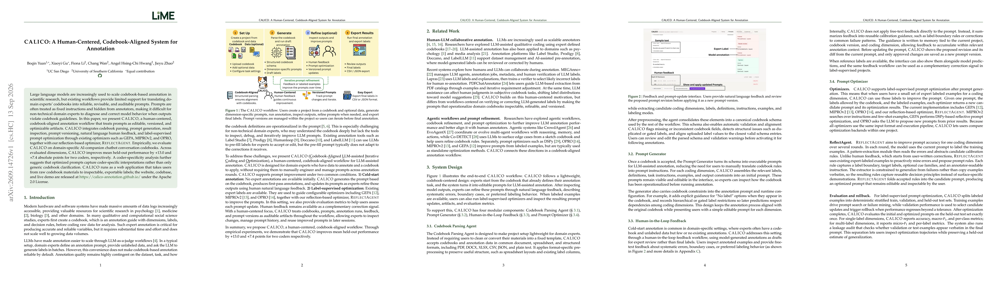 Thumbnail for CALICO: A Human-Centered, Codebook-Aligned System for Annotation