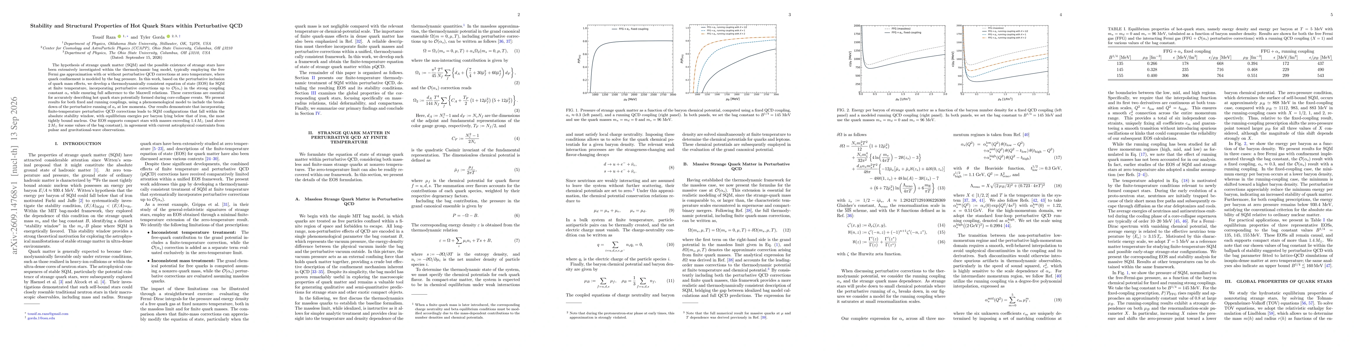 Thumbnail for Stability and Structural Properties of Hot Quark Stars within Perturbative QCD