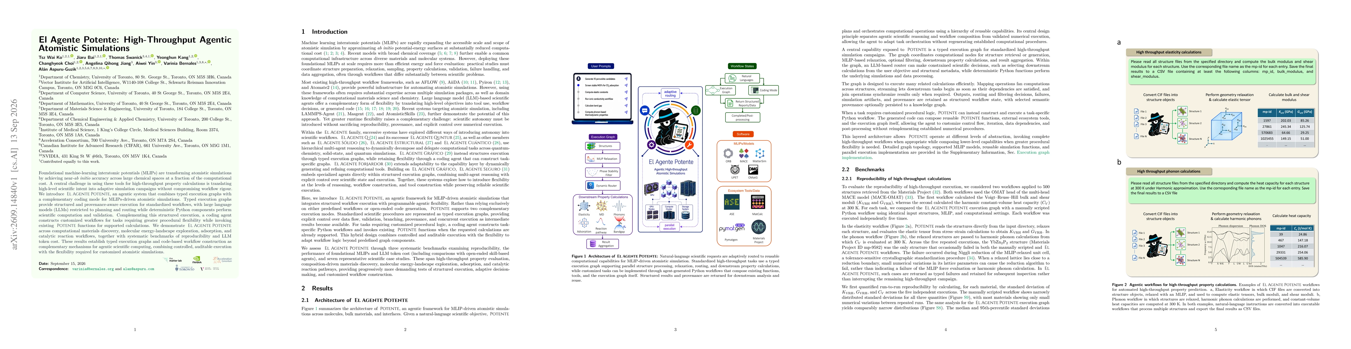 Thumbnail for El Agente Potente: High-Throughput Agentic Atomistic Simulations