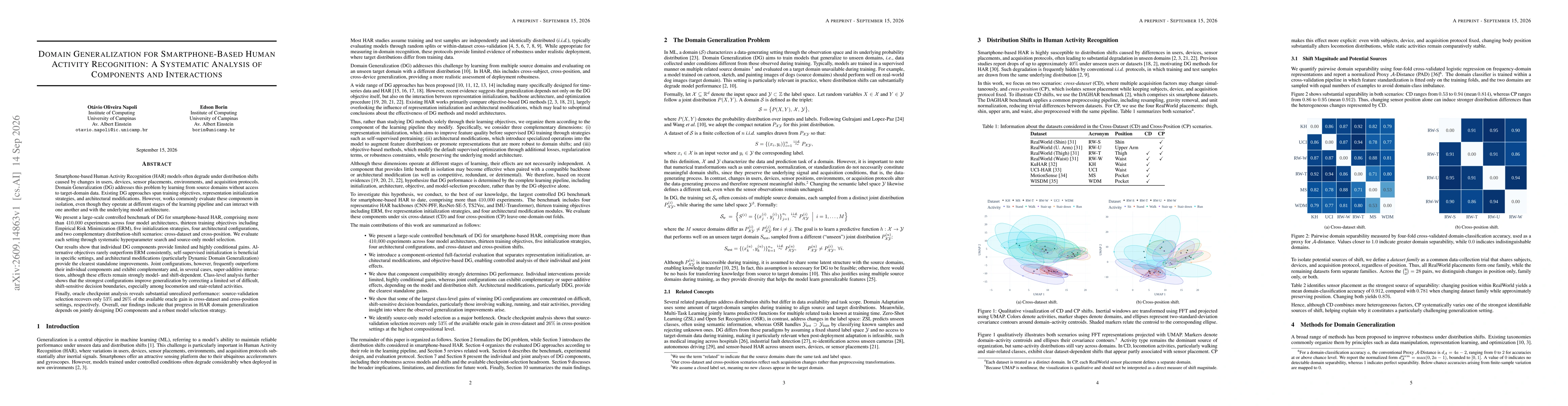 Thumbnail for Domain Generalization for Smartphone-Based Human Activity Recognition: A Systematic Analysis of Components and Interactions