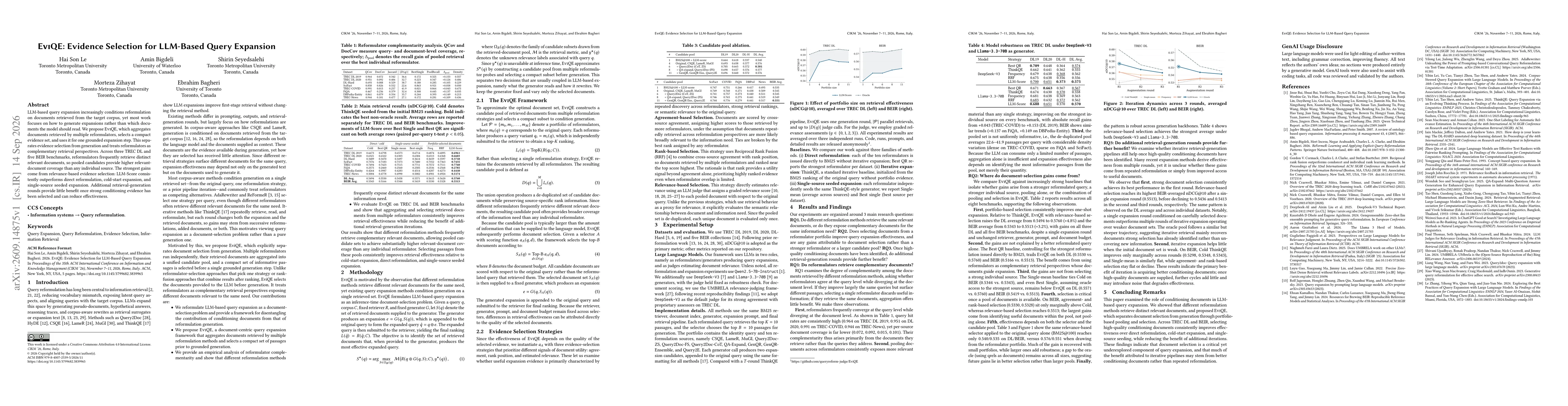 Thumbnail for EviQE: Evidence Selection for LLM-Based Query Expansion