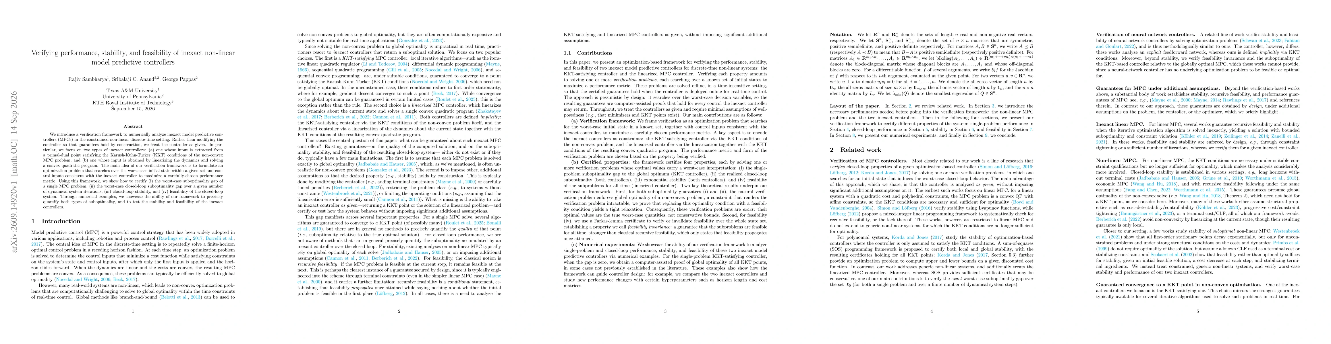 Thumbnail for Verifying performance, stability, and feasibility of inexact non-linear model predictive controllers