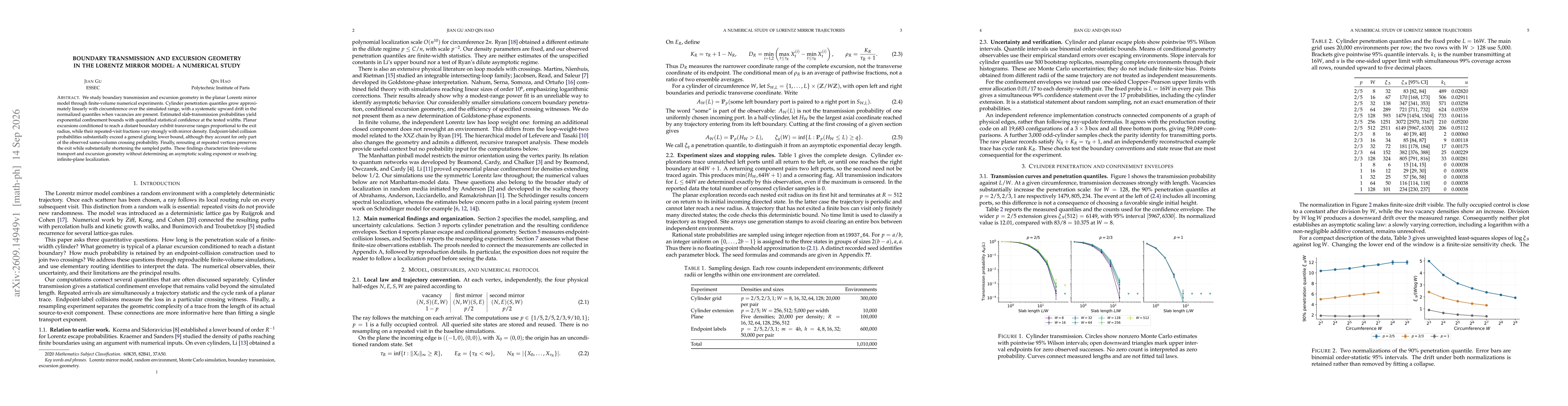 Thumbnail for Boundary transmission and excursion geometry in the Lorentz mirror model: a numerical study