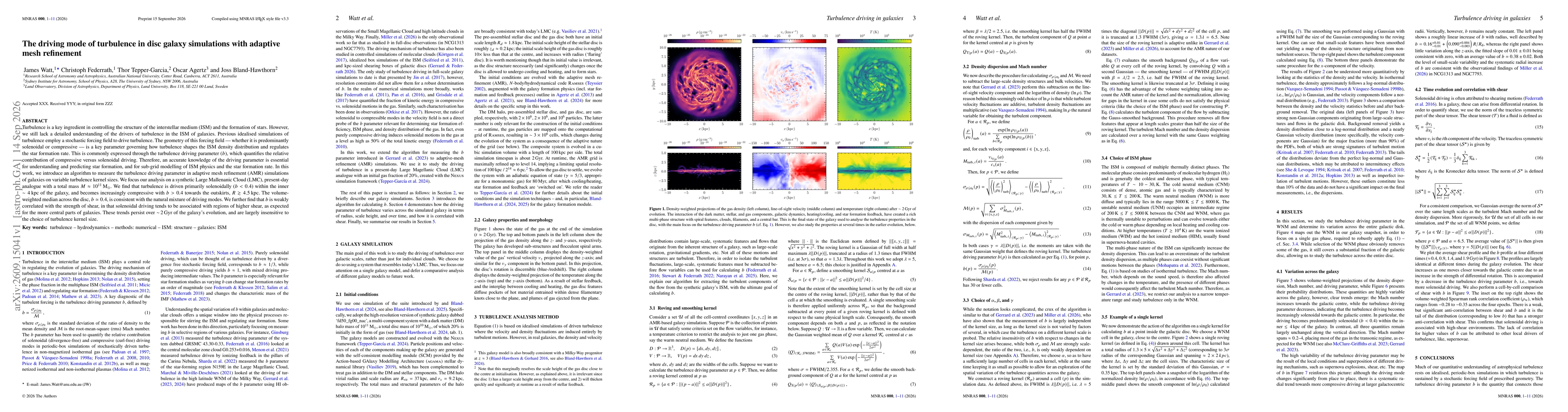 Thumbnail for The driving mode of turbulence in disc galaxy simulations with adaptive mesh refinement