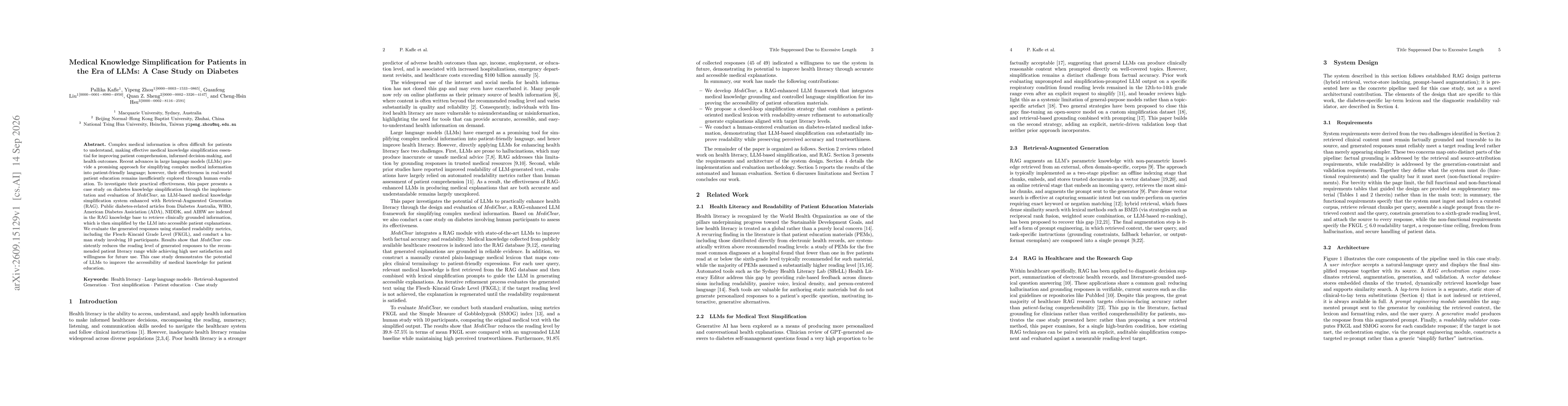 Thumbnail for Medical Knowledge Simplification for Patients in the Era of LLMs: A Case Study on Diabetes