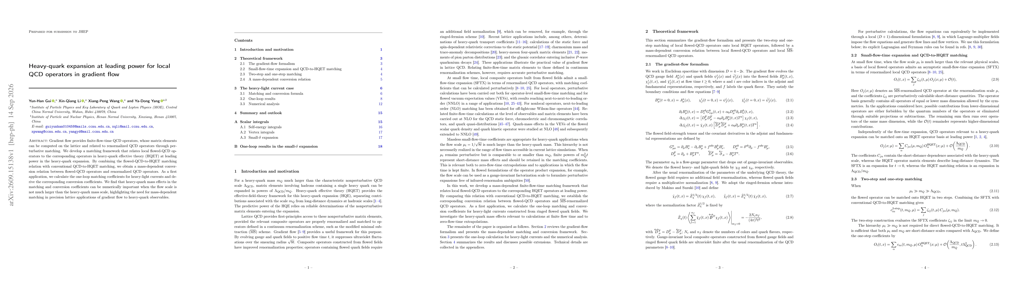 Thumbnail for Heavy-quark expansion at leading power for local QCD operators in gradient flow