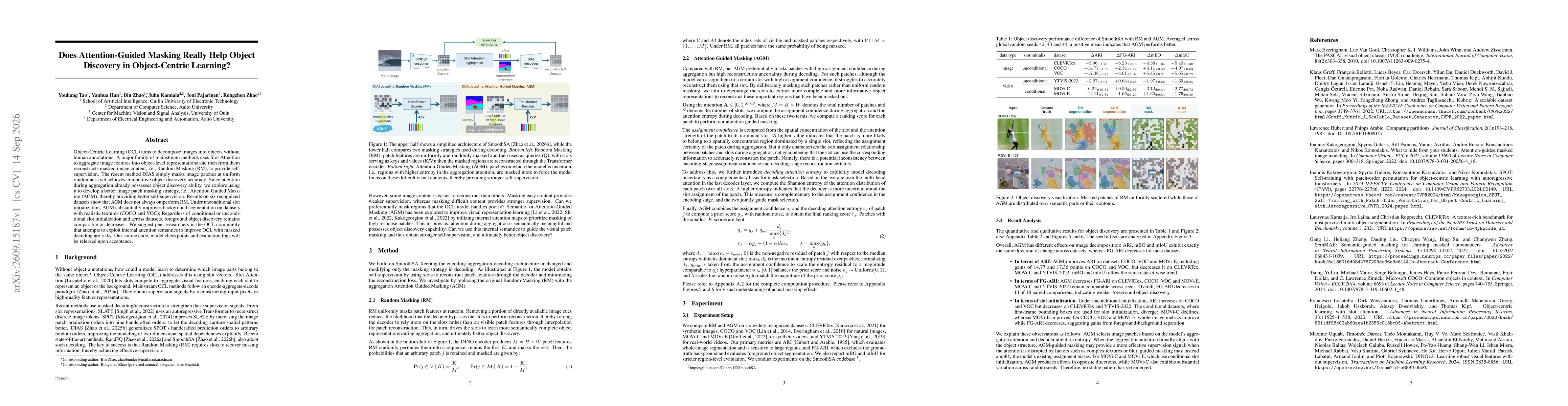 Thumbnail for Does Attention-Guided Masking Really Help Object Discovery in Object-Centric Learning?