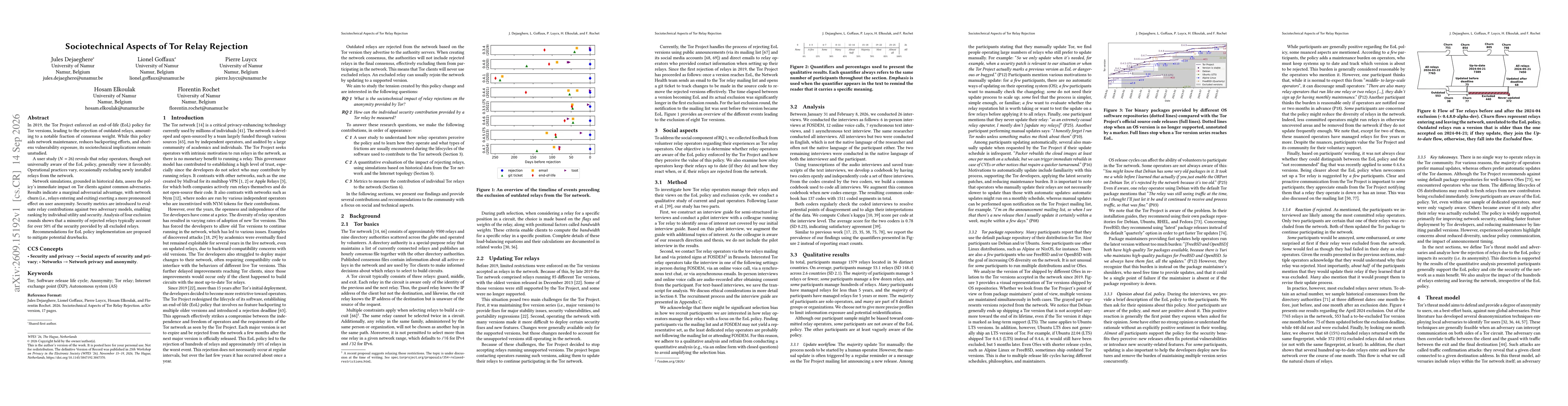 Thumbnail for Sociotechnical Aspects of Tor Relay Rejection