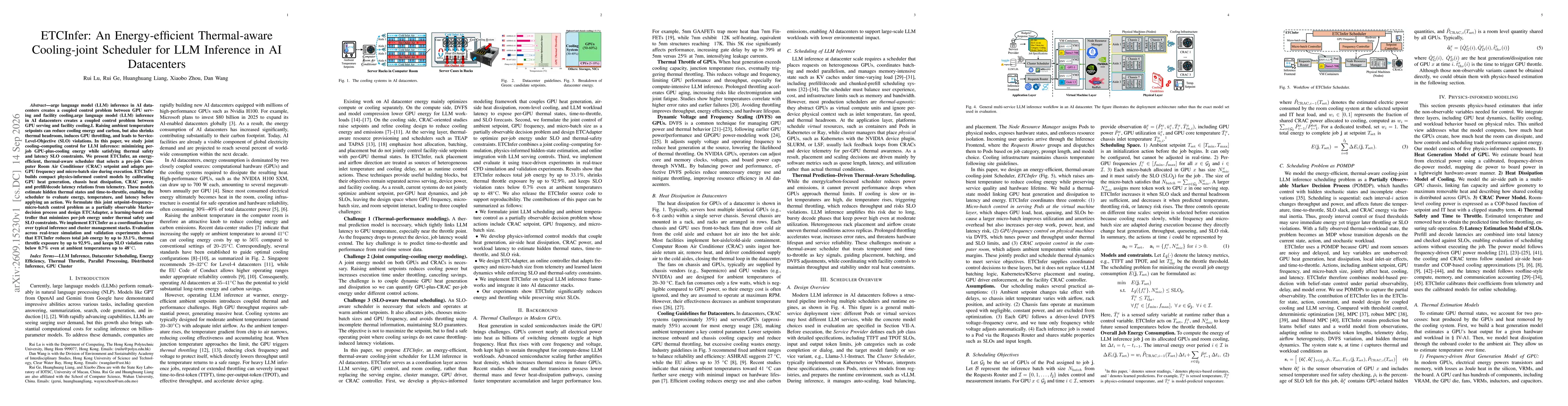 Thumbnail for ETCInfer: An Energy-efficient Thermal-aware Cooling-joint Scheduler for LLM Inference in AI Datacenters
