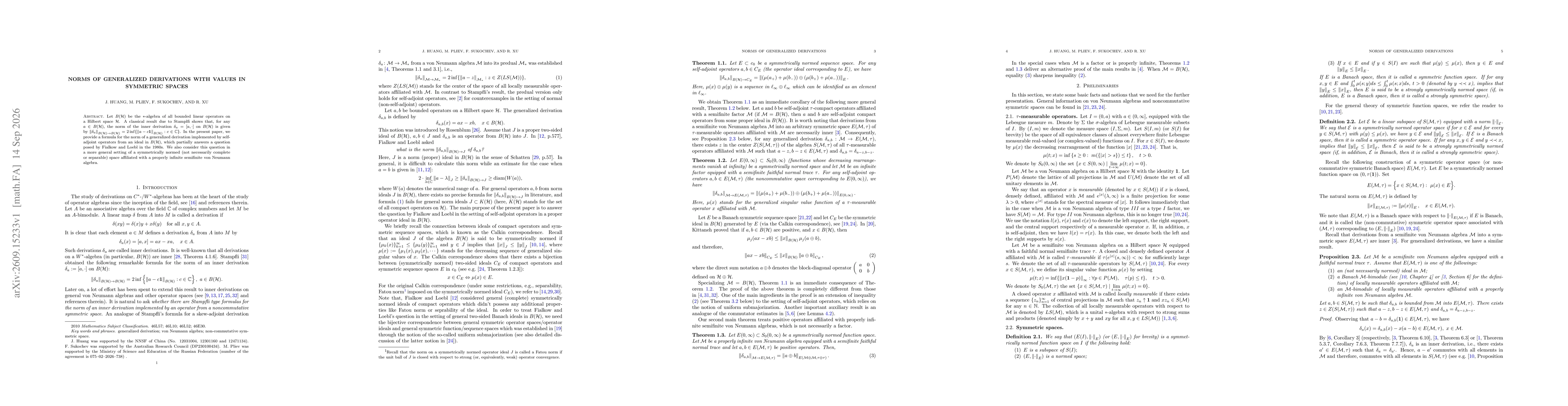 Thumbnail for Norms of generalized derivations with values in symmetric spaces